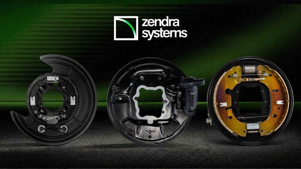 Le tre architetture di freno a tamburo Zendra Systems: Traditional Drum Brake, Drum-in-Hat ed e-Drum